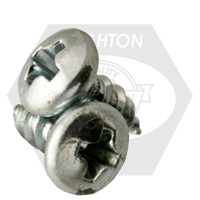 #10-16 x 2 1/4" Self-Tapping Screws, Phillips Pan Head, Type AB, Zinc Cr+3, Full Thread, Qty 1500