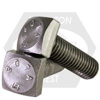 1/4"-20 x 2 1/2" Square Head Bolts, Grade A, A307, Plain Finish, Partial Thread, Qty 1000
