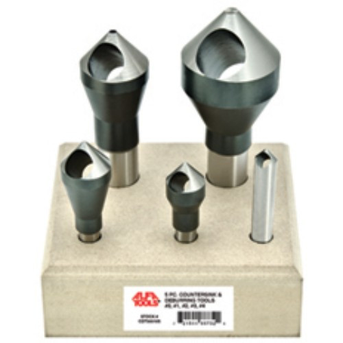 Alfa Tools CDT50510S 5pc Set HSS Countersink Deburring Tool Bit