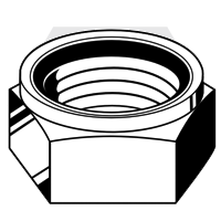 3/4"-10 Nylon Insert Lock Nuts, NTE (Thin) Grade N2 (A) Zinc-Yellow Cr+6, Qty 750