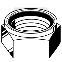 7/8"-9 Nylon Insert Lock Nuts, NE (Standard), Grade N8 (C), Plain Finish, Qty 250
