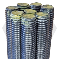 3/4"-10 x 6 ft F1554 Grade 55 S1 Threaded Rod, Hot-Dipped Galvanized HDG, Made in USA, Qty 5