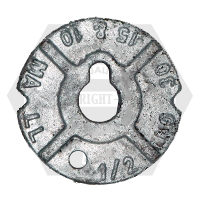 1/2" Round Malleable Iron Washers, Hot-Dipped Galvanized HDG, Qty 40