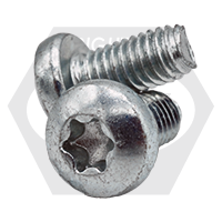 M4-0.70 x 10 mm Thread-Forming Screws, Star Drive (6-Lobe) Pan Head, Zinc Cr+3, Full Thread, DIN 7500C, Qty 10000