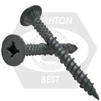 #8 x 2-1/4" Cement Board Screws, Combo Drive Flat Head, Sharp Point, Zinc Cr+6 Green Coating-1500 Hrs, Qty 2000