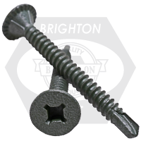 #8 x 1-1/4" Cement Board Screws, Combo Drive Flat Head, SDS, Zinc Cr+6 Green Coating-1500 Hrs, Qty 5000