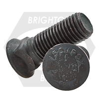 3/4"-10 x 3 1/2" Plow Bolts, Dome Head #3, Grade 8, Plain Finish, 150,000 psi, Qty 90