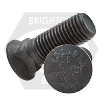 7/8"-9 x 3" Plow Bolts, Dome Head #3, Grade 8, Plain Finish, 150,000 psi, Qty 75