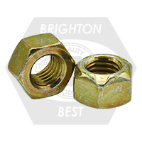 M8-1.25 Hex Cone Lock Nuts, Metric Class 8, Zinc-Yellow Cr+6 & Wax , Coarse (UNC), DIN 980-V, Qty 2000