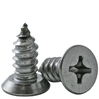 #10-16 x 3/8" Self-Tapping Screws, Undercut Phillips Oval Head, Type AB, 18-8 Stainless Steel, Full Thread, Qty 500