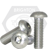 #8-32 x 3/8" Button Head Socket Cap Screws, Non-Standard, 18-8 Stainless Steel A2, Full Thread, Coarse (UNC), Qty 100