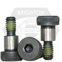 1/2"-3/8-16 x 3 1/2" Socket Shoulder Screws, Nylon-Patch Thermal Black Oxide, Coarse (UNC), Alloy Steel, Qty 25