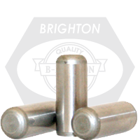 1/4" x 1" Dowel Pins, Oversize (.001), Through Harened, Plain Finish, Alloy Steel, Qty 100