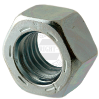 9/16"-12 Hex Nuts, Grade 8, Zinc-Clear Cr+3, Coarse (UNC), Qty 100