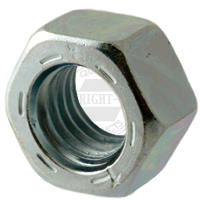 7/8"-14 Hex Nuts, Grade 8, Zinc-Clear Cr+3, Fine (UNF), Qty 25