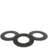 1 1/4" SAE Flat Washers, Plain Finish, Medium Carbon Steel, Thru-Hardened (Imported), Qty 25