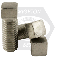 3/8"-16 x 2 1/4" Square Head Set Screws, Cup Point, 18-8 Stainless Steel A2, Coarse (UNC), Case Hardened, Qty 100