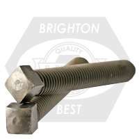 1/2"-13 x 1 1/2" Square Head Set Screws, 1/2 Dog Point, Plain Finish, Coarse (UNC), Case Hardened, Qty 50