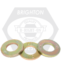 3/4" L9 SAE Tension Flat Washers, Zinc-Yellow Cr+3, Alloy Steel, Made in USA, Qty 40