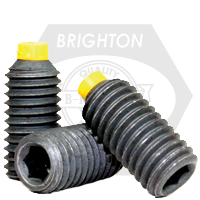 5/16"-24 x 1" Socket Set Screws, Nylon-Tip, Black Oxide, Fine (UNF), Alloy Steel, Qty 100