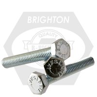 7/16"-14 x 3 1/2" Hex Tap Bolts, Grade 5, Zinc Cr+3, Full Thread, Medium Carbon Steel, Qty 30