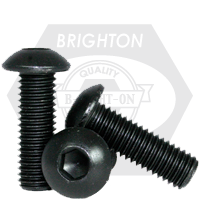 M5-0.80 x 18 mm Button Head Socket Cap Screws, Metric Class 12.9, Thermal Black Oxide, Full Thread, Coarse (UNC), ISO 7380, Qty 100