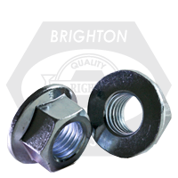 M10-1.25 Hex Flange Nuts, Non-Serrated, Metric Class 8, Zinc Cr+3, Fine (UNF), DIN 6923, Qty 100