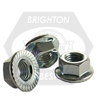 M14-2.00 Hex Flange Nuts, Serrated, Metric Class 8, Zinc Cr+3, Coarse (UNC), DIN 6923, Qty 50
