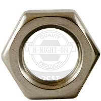 M24-3.00 Hex Nuts (Thin), 316 Stainless Steel A4, DIN 439-2 Type B, Qty 25