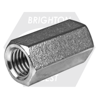 M5-0.80 x 15 mm Hex Coupling Nuts, 316 Stainless Steel A4-70, Qty 100