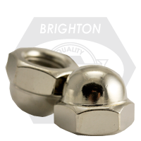 M12-1.75 Hex Domed Acorn Nuts, A2-70 Stainless Steel, Coarse (UNC), DIN 1587, Qty 50
