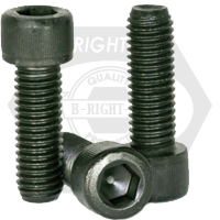 1/4"-28 x 1 3/16" Socket Head Cap Screws, Thermal Black Oxide, Full Thread, Fine (UNF), Alloy Steel, Qty 100