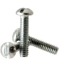 #6-32 x 3 1/2" Machine Screws, Slotted Round Head, Zinc Cr+3, Full Thread, Qty 100