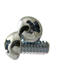 #10-24 x 4 1/2" Machine Screws, Phillips Round Head, Zinc Cr+3, Full Thread, Qty 100