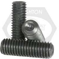 1"-8 x 5 1/2" Socket Set Screws Cup Point, Coarse (UNC), Alloy Steel, Black Oxide, Qty 10
