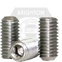 5/8"-11 x 2" Socket Set Screws, Cup Point, 18-8 Stainless Steel A2, Coarse (UNC), Qty 25