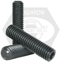 3/4"-10 x 2" Socket Set Screws, Non-Standard, Flat Point, Black Oxide, Coarse (UNC), Qty 25