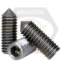 5/8"-18 x 5/8" Socket Set Screws, Non-Standard, Cone Point, Black Oxide, Fine (UNF), Qty 50