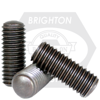 #4-40 x 7/16" Socket Set Screws, Oval Point, Black Oxide, Coarse (UNC), Alloy Steel, Qty 100