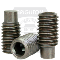 #8-36 x 3/8" Socket Set Screws, Full Dog Point, Black Oxide, Fine (UNF), Alloy Steel, Qty 100
