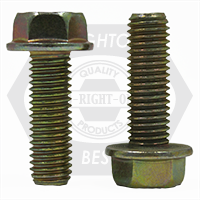 M12-1.75 x 100 mm Flange Screws, Non-Serrated, Hex Head, Metric Class 10.9, Zinc-Yellow Cr+6 Bake, Partial Thread, Coarse (UNC), DIN 6921, Qty 15