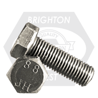 M22-2.50 x 65 mm Hex Cap Screws, Metric Class 8.8, Plain Finish, Full Thread, Coarse (UNC), Medium Carbon Steel, DIN 933, Qty 10
