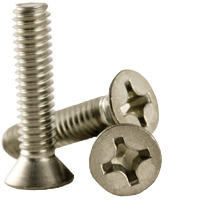 M10-1.50 x 20 mm Machine Screws, Phillips Flat Head, 304 Stainless Steel A2, Full Thread, DIN 965, Qty 50