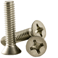 M10-1.50 x 50 mm Machine Screws, Phillips Flat Head, 304 Stainless Steel A2, Full Thread, DIN 965, Qty 50
