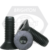 #10-32 x 3" Flat Head Socket Cap Screws, Thermal Black Oxide, Full Thread, Fine (UNF), Alloy Steel, Qty 100