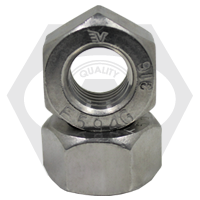 1 1/4"-8 Heavy Hex Nuts, 316 Stainless Steel, Coarse (UNC), Qty 10