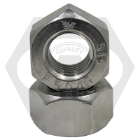 1 1/2"-6 Heavy Hex Nuts, 316 Stainless Steel, Coarse (UNC), Qty 5