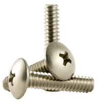 #10-24 x 5/8" Machine Screws, Slotted Truss Head, 18-8 Stainless Steel A2, Full Thread, Coarse (UNC), Qty 1000