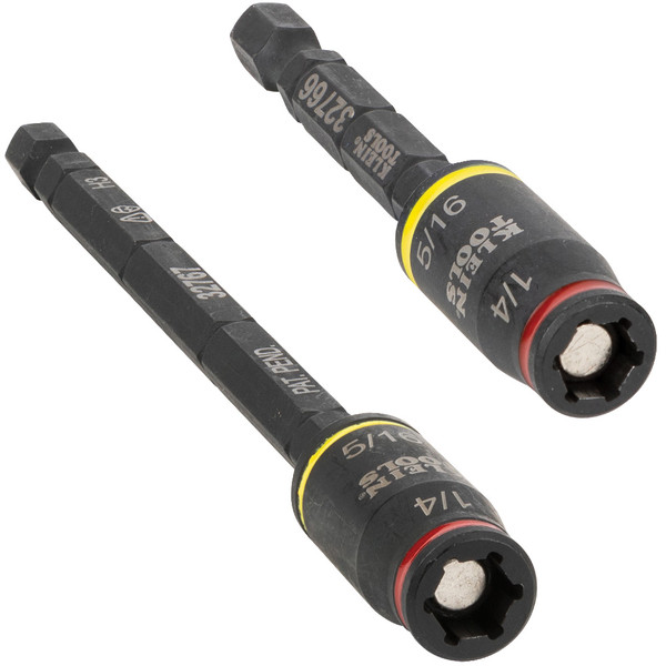 Klein Tools 32768 3-in-1 Impact Flip Socket Set, 1/4-Inch, 5/16-Inch, 2-pc