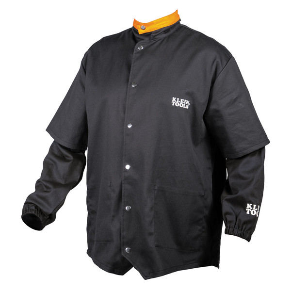 Klein Tools 60789 Flame-Resistant Welding Jacket with Removable Welding Sleeves, XL